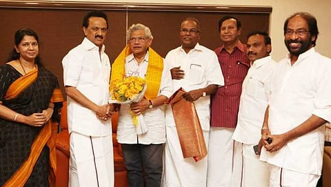 ಸ್ಟಾಲಿನ್ ಭೇಟಿ ಮಾಡಿದ ಸೀತಾರಾಮ್ ಯೆಚೂರಿ