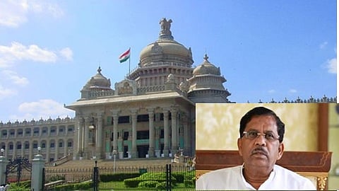 ವಿಧಾನಸೌಧ, ಒಳ ಚಿತ್ರದಲ್ಲಿ ಡಾ ಜಿ ಪರಮೇಶ್ವರ್