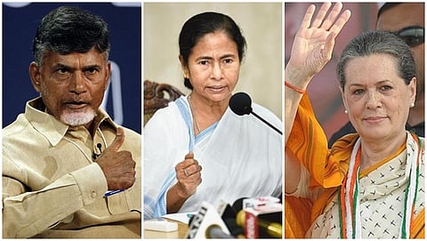 ಚಂದ್ರಬಾಬು ನಾಯ್ಡು, ಮಮತಾ ಬ್ಯಾನರ್ಜಿ, ಸೋನಿಯಾ ಗಾಂಧಿ