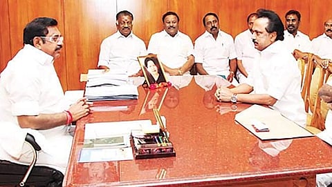 ತಮಿಳುನಾಡು ಮುಖ್ಯಮಂತ್ರಿ ಕೆ ಪಳನಿಸ್ವಾಮಿ, ಪ್ರತಿ ಪಕ್ಷ ನಾಯಕ ಸ್ಟಾಲಿನ್ (ಸಂಗ್ರಹ ಚಿತ್ರ)