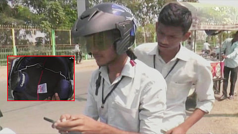 ಬ್ಲೂಟೂತ್ ಆಧಾರಿತ ರೂಟ್ ಗೈಡೆಡ್ ಹೆಲ್ಮೆಟ್ ಆವಿಷ್ಕಾರಿಸಿದ ವಿದ್ಯಾರ್ಥಿಗಳು