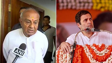 ದೇವೇಗೌಡ ಮತ್ತು ರಾಹುಲ್ ಗಾಂಧಿ