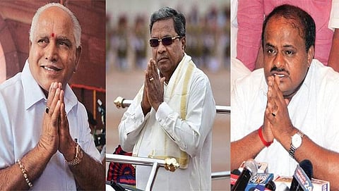 ಬಿಜೆಪಿ ರಾಜ್ಯಾಧ್ಯಕ್ಷ ಯಡಿಯೂರಪ್ಪ,  ಮುಖ್ಯಮಂತ್ರಿ ಸಿದ್ದರಾಮಯ್ಯ, ಜೆಡಿಎಸ್ ರಾಜ್ಯಾಧ್ಯಕ್ಷ  ಕುಮಾರಸ್ವಾಮಿ