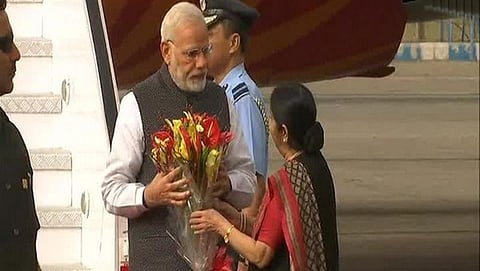 ತ್ರಿರಾಷ್ಟ್ರ ಪ್ರವಾಸದ ಬಳಿಕ ಭಾರತಕ್ಕೆ ಬಂದಿಳಿದ ಪ್ರಧಾನಿ ಮೋದಿ