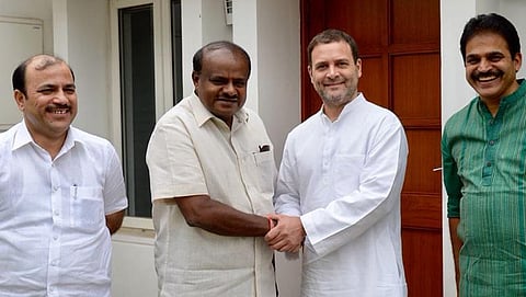 ರಾಹುಲ್ ಗಾಂಧಿ ಭೇಟಿಯಾದ ಸಿಎಂ ಕುಮಾರಸ್ವಾಮಿ: ಹಲವು ವಿಚಾರಗಳ ಬಗ್ಗೆ ಚರ್ಚೆ