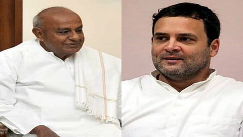 ರಾಹುಲ್ ಗಾಂಧಿ ಮತ್ತು ಎಚ್.ಡಿ ದೇವೇಗೌಡ