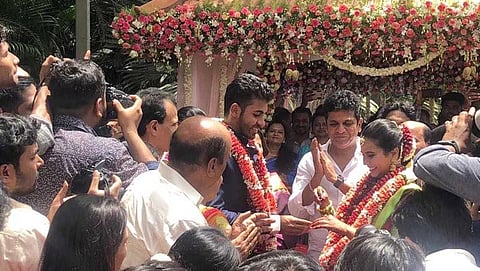 ಡಾ.ರಾಜ್ ಕುಮಾರ್ ಮೊಮ್ಮಗ ಯುವ ರಾಜ್ ಕುಮಾರ್ ನಿಶ್ಚಿತಾರ್ಥ