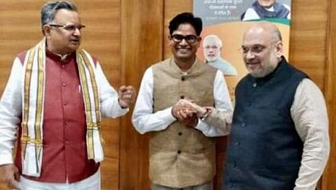 ಬಿಜೆಪಿ ಅಧ್ಯಕ್ಷರೊಂದಿಗೆ  ಓ ಪಿ ಚೌಧರಿ