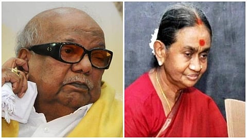 ಕರುಣಾ ನಿಧಿ ಮತ್ತು ಪತ್ನಿ ದಯಾಳು ಅಮ್ಮಾಳ್