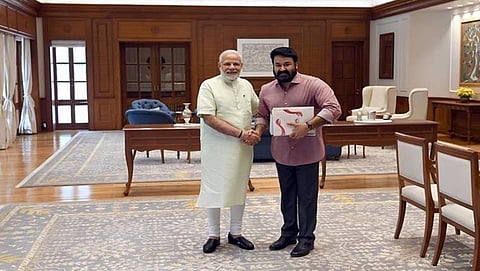 ನಟ ಮೋಹನ್ ಲಾಲ್ ಹಾಗೂ ಪ್ರಧಾನಿ ಮೋದಿ