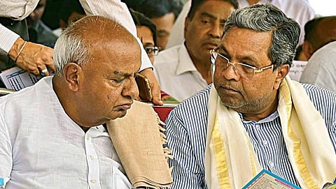 ಹೆಚ್ ಡಿ ದೇವೇಗೌಡ-ಸಿದ್ದರಾಮಯ್ಯ(ಸಂಗ್ರಹ ಚಿತ್ರ)