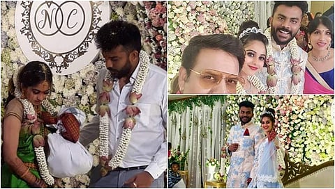 ದಸರಾ ಯುವ ವೇದಿಕೆಯಲ್ಲಿ ನಿವೇದಿತ ಗೌಡಗೆ ರಿಂಗ್ ತೊಡಿಸಿ ವಿವಾದಕ್ಕೆ ಗುರಿಯಾಗಿದ್ದ ಚಂದನ್ ಶೆಟ್ಟಿ ಇದೀಗ ಅಧಿಕೃತವಾಗಿ ನಿಶ್ಚಿತಾರ್ಥ ಮಾಡಿಕೊಂಡಿದ್ದಾರೆ. ಮೈಸೂರಿನಲ್ಲಿ ನಿವೇದಿತಾ ಹಾಗೂ ಚಂದನ್ ಶೆಟ್ಟಿ ಅದ್ಧೂರಿಯಾಗಿ ನಿಶ್ಚಿತಾರ್ಥ ಮಾಡಿಕೊಂಡಿದ್ದಾರೆ.