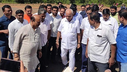 ಸಾಗರದಲ್ಲಿ ಸಿಎಂ ಬಿ ಎಸ್ ಯಡಿಯೂರಪ್ಪ ಅವರನ್ನು ಬರಮಾಡಿಕೊಂಡ ಬಿಜೆಪಿ ಮುಖಂಡರು