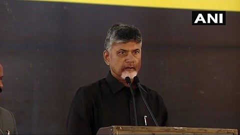 ಆಂಧ್ರ ಸಿಎಂ ನಾಯ್ಡು ಧರಣಿ