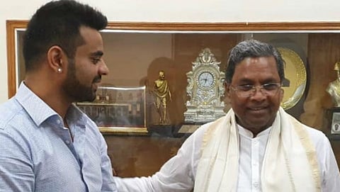 ಸಿದ್ದರಾಮಯ್ಯ ಭೇಟಿ ಮಾಡಿದ ಪ್ರಜ್ವಲ್