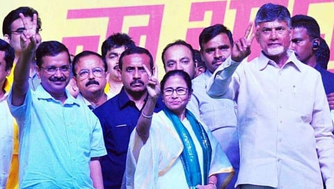 ಅರವಿಂದ್ ಕೇಜ್ರಿವಾಲ್, ಮಮತಾ ಬ್ಯಾನರ್ಜಿ, ಚಂದ್ರಬಾಬು ನಾಯ್ಡು
