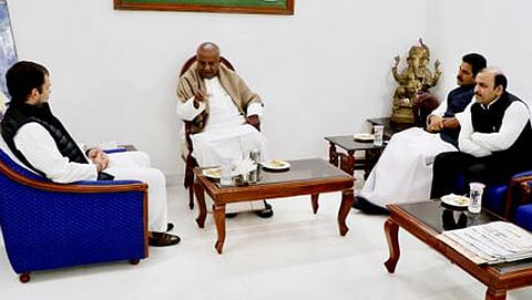 ದೇವೇಗೌಡರ ಭೇಟಿಯಾದ ರಾಹುಲ್ ಗಾಂಧಿ