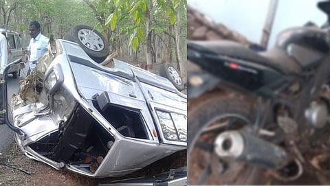 ಅಪಘಾತಕ್ಕೀಡಾದ ಕಾರು