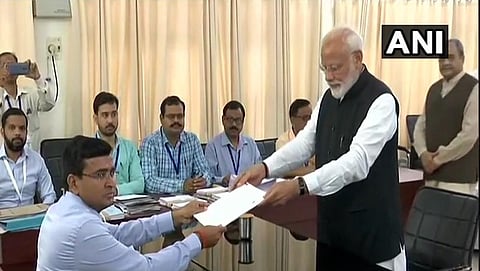 ಪ್ರಧಾನಿ ನರೇಂದ್ರ ಮೋದಿ ನಾಮಪತ್ರ ಸಲ್ಲಿಕೆ ಚಿತ್ರ