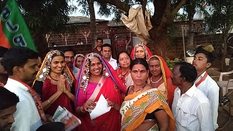 ಸಂಸದೆ ಶೋಭಾ ಕರಂದ್ಲಾಜೆ ಮತ ಯಾಚನೆ