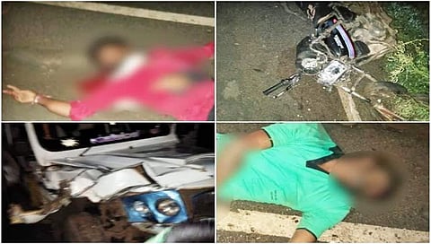 ಧಾರವಾದ: ಬೈಕ್-ಲಾರಿ ನಡುವೆ ಭೀಕರ ಅಪಘಾತ, ಸ್ಥಳದಲ್ಲೇ ಮೂವರು ಸಾವು