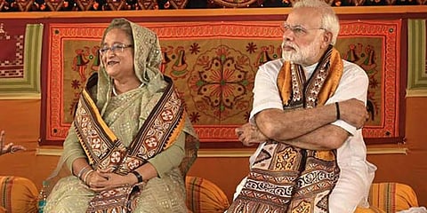 ಬಾಂಗ್ಲಾ ಪ್ರಧಾನಿ ಶೇಖ್ ಹಸೀನಾ-ಪ್ರಧಾನಿ ಮೋದಿ