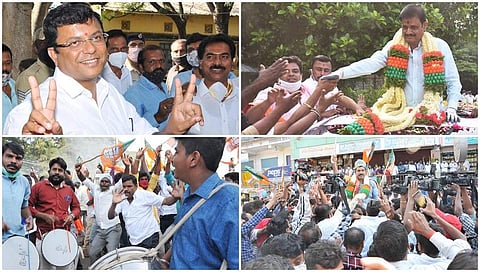 ಬಿಜೆಪಿ ಗೆಲುವಿನ ಸಂಭ್ರಮಾಚರಣೆ