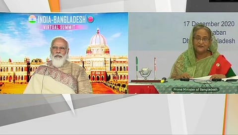 ವರ್ಚುವಲ್ ಕಾನ್ಫರೆನ್ಸ್ ನಲ್ಲಿ ಭಾರತ ಮತ್ತು ಬಾಂಗ್ಲಾದೇಶ ಪ್ರಧಾನ ಮಂತ್ರಿಗಳು
