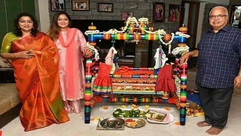 ಪೋಷಕರೊಂದಿಗೆ ಮೇಘನಾ ರಾಜ್