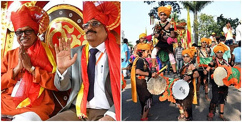 ಸಮ್ಮೇಳನಾಧ್ಯಕ್ಷರಾದ ಡಾ. ಎಚ್.ಎಸ್. ವೆಂಕಟೇಶಮೂರ್ತಿ ಅವರ ಭವ್ಯ ಮೆರವಣಿಗೆ