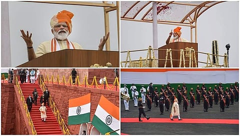 ದೆಹಲಿಯ ಐತಿಹಾಸಿಕ ಕೆಂಪುಕೋಟೆಯಲ್ಲಿ ಪ್ರಧಾನಿ ನರೇಂದ್ರ ಮೋದಿ ಭಾಷಣ