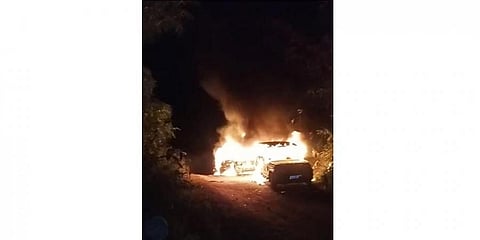 ಟ್ರಕ್ ಮೇಲೆ ಭದ್ರತಾ ಸಿಬ್ಬಂದಿಗಳ ದಾಳಿ