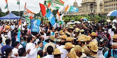 ಕಾಂಗ್ರೆಸ್ ಪ್ರತಿಭಟನೆ