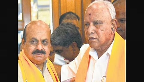 ಬಿ ಎಸ್ ಯಡಿಯೂರಪ್ಪನವರೊಂದಿಗೆ ಬಸವರಾಜ ಬೊಮ್ಮಾಯಿ