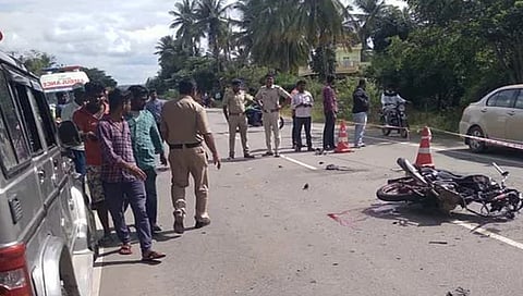 ಅಪಘಾತದ ದೃಶ್ಯ.