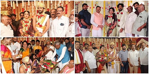 ಸ್ಯಾಂಡಲ್​ವುಡ್ ಸ್ಟಾರ್ ಸೆಲೆಬ್ರಿಟಿ ಜೋಡಿ ಹರಿಪ್ರಿಯಾ- ನಟ ವಸಿಷ್ಠ ಸಿಂಹ ಸತಿ ಪತಿಯಾಗಿದ್ದಾರೆ. ಮೈಸೂರಿನ ಗಣಪತಿ ಸಚ್ಛಿದಾನಂದ ಆಶ್ರಮದಲ್ಲಿ ಸ್ಮಾರ್ಥ ಸಂಪ್ರದಾಯದಂತೆ ವಿವಾಹ ಶಾಸ್ತ್ರಗಳು ನೆರವೇರಿದೆ.