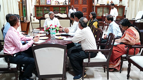 ಕೇಂದ್ರ ಬರ ಅಧ್ಯಯನ ತಂಡದೊಂದಿಗೆ ಸಿಎಂ ಮಾತುಕತೆ