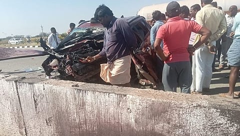 ಅಪಘಾತದ ಭೀಕರ ದೃಶ್ಯ