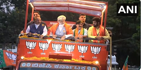 ಪ್ರಧಾನಿ ನರೇಂದ್ರ ಮೋದಿ ರೋಡ್ ಶೋ