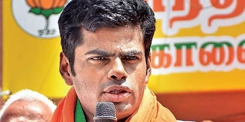 ತಮಿಳುನಾಡು ಬಿಜೆಪಿ ಅಧ್ಯಕ್ಷ ಅಣ್ಣಾಮಲೈ.