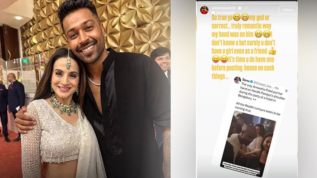‘ನಿನಗೆ ಖಂಡಿತಾ ಗರ್ಲ್ ಫ್ರೆಂಡ್ ಇಲ್ಲ ಅನಿಸುತ್ತೆ’: ಕ್ರಿಕೆಟರ್ ಜೊತೆ ಡೇಟಿಂಗ್ ರೂಮರ್‌, ಅಭಿಮಾನಿಗೆ ನಟಿ Ameesha Patel ಖಡಕ್ ತಿರುಗೇಟು!