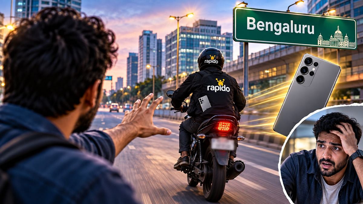 ಬೈಕ್‌ನಲ್ಲಿ ಫೋನ್ ಚಾರ್ಜ್‌ಗಿಟ್ಟ ಪ್ರಯಾಣಿಕನಿಗೆ ಶಾಕ್: ಟೈರ್‌ನಲ್ಲಿ ಗಾಳಿ ಇಲ್ಲವೆಂದು ಕೆಳಗಿಳಿಸಿ 1 ಲಕ್ಷ ರೂ. ಮೊಬೈಲ್‌ನೊಂದಿಗೆ ಪರಾರಿಯಾದ Rapido ಚಾಲಕ!