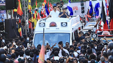 Aravind Kejriwal | மு.க. ஸ்டாலினிடம் ஆணவம் இல்லை, அவர் மக்களுக்கான மனிதர் - அரவிந்த் கெஜ்ரிவால்