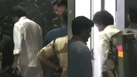 Vijay | பட்டு வேட்டி சட்டையில் திருச்செந்தூர் புறப்பட்டார் விஜய் 