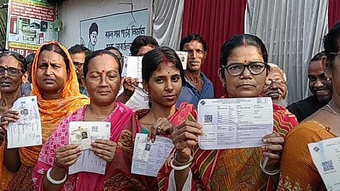 மேற்கு வங்க தேர்தல்:  காலை 9 மணி நிலவரப்படி 18.39% வாக்குப்பதிவு