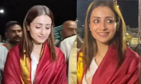 இன்று பிறந்தநாள்.. திருப்பதியில் நடிகை திரிஷா சாமி தரிசனம்