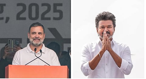 தமிழக முதலமைச்சராக விஜய்  பதவி ஏற்கும் விழாவில் ராகுல் காந்தி பங்கேற்பு