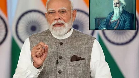 ரவீந்திரநாத் தாகூர் நினைவிடத்தில் பிரதமர் மோடி அஞ்சலி