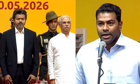 தவிர்க்க முடியாத சூழலில்.. தமிழ்த்தாய் வாழ்த்து பின்னுக்கு தள்ளப்பட்டது குறித்து ஆதவ் அர்ஜுனா  விளக்கம்