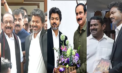 மு.க.ஸ்டாலினைத் தொடர்ந்து வைகோ, அன்புமணி, சீமானை சந்தித்த முதலமைச்சர் விஜய்!